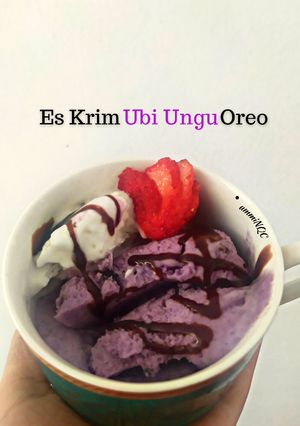Foto resep Es Krim Ubi Ungu Oreo