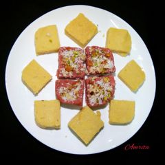 A picture of Instant Strawberry and coconut fudge.