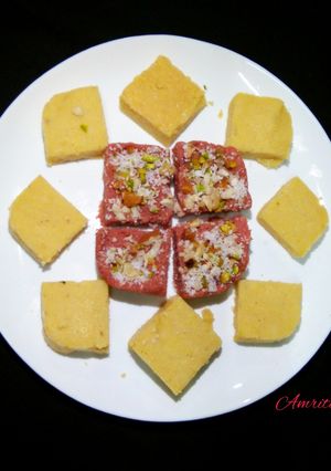 A picture of Instant Strawberry and coconut fudge.