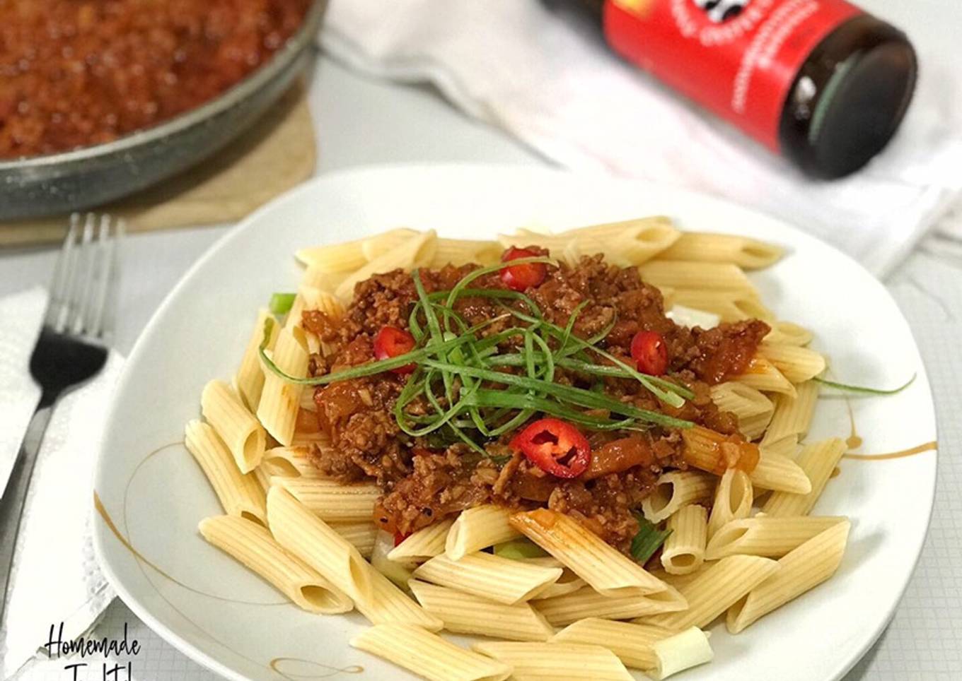 Penne Pasta Daging Sapi Cincang