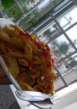 দেশী পাস্তা (Indian style pasta recipe in Bengali) রেসিপির প্রধান ছবি