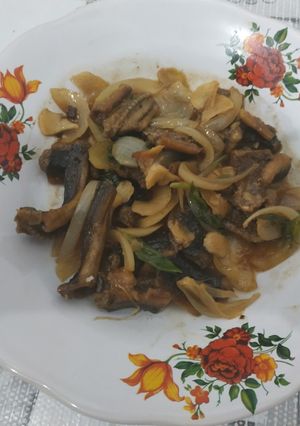 Foto resep Lindung tumis saus jamur