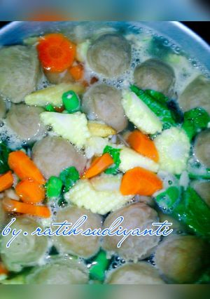 Foto resep Sop bakso sayuran sehat