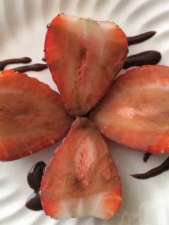 Una foto de Frutillas con Chocolate Derretido