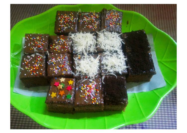 Resep Cake potong topping warna warni Anti Gagal