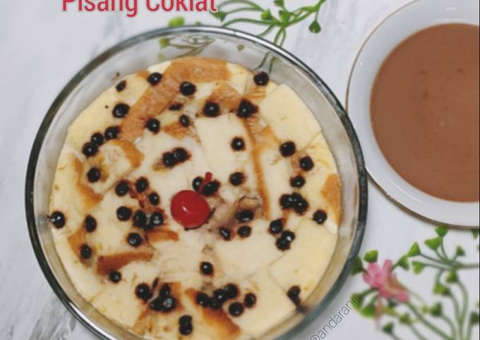 Resep Puding Roti Tawar Pisang Coklat Anti Gagal