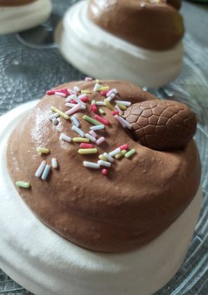 Une photo de Nids de Pâques version Pavlova