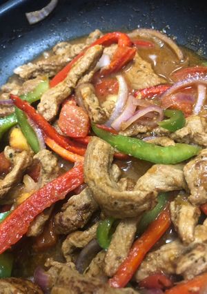 Una foto de Fajitas de cerdo