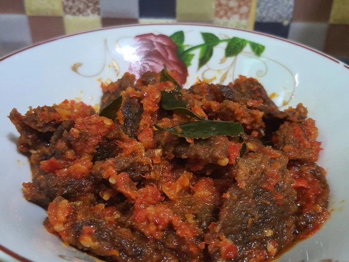 Cara Mudah Membuat Resep Dendeng sapi balado yang Uenak Anti Ribet, Mantap Sekali