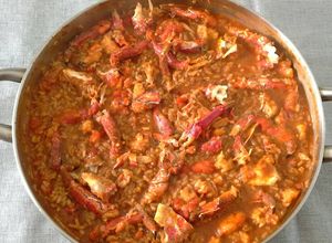Una foto de Arroz de centolla