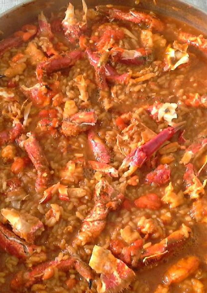 Una foto de Arroz de centolla