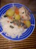 Estofado de pollo con espinacas