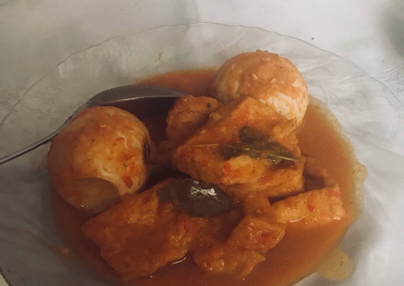 Tahu telur bebek balado/ bumbu bali