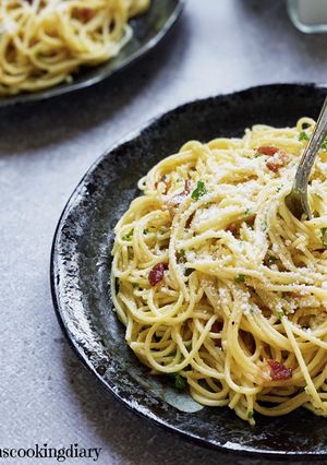 A picture of Spaghetti Carbonara.