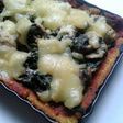Tarta de Polenta con Espinacas y Champiñones