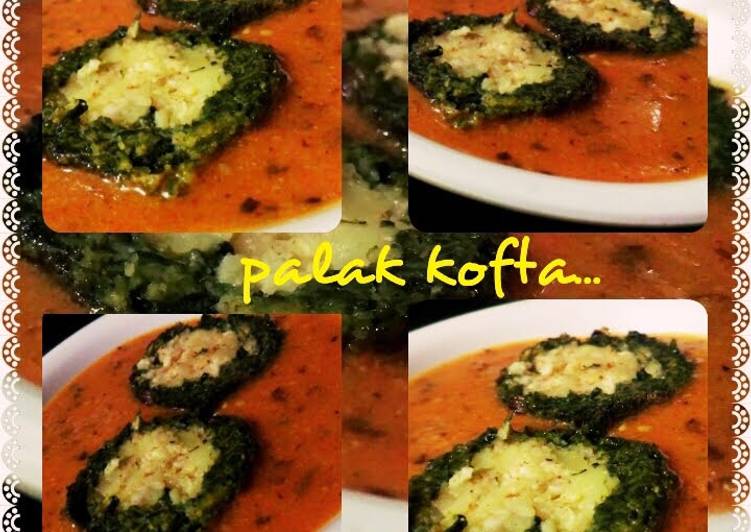 Sham savera (stuffed Palak koftas)