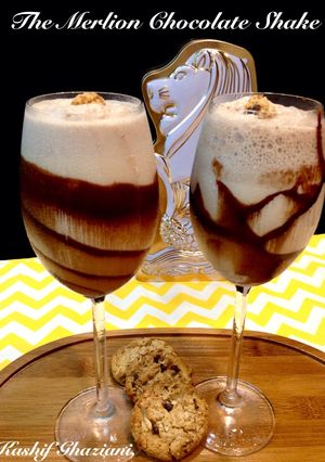 A picture of The Merlion Chocolate Shake.