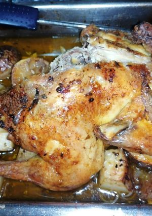 Una foto de Pollo al horno mejor que el comprado al as