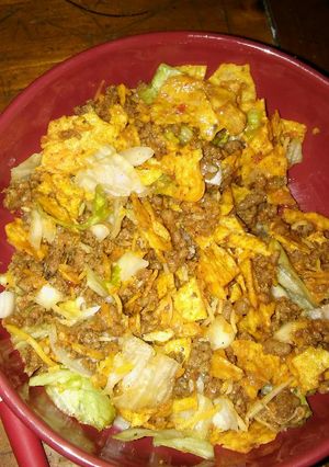 A picture of Taco salad.