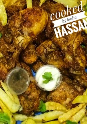 A picture of Steam chicken 🐔 broast.