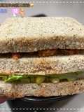 Lettuce, Corn, and Pork Floss Sandwich