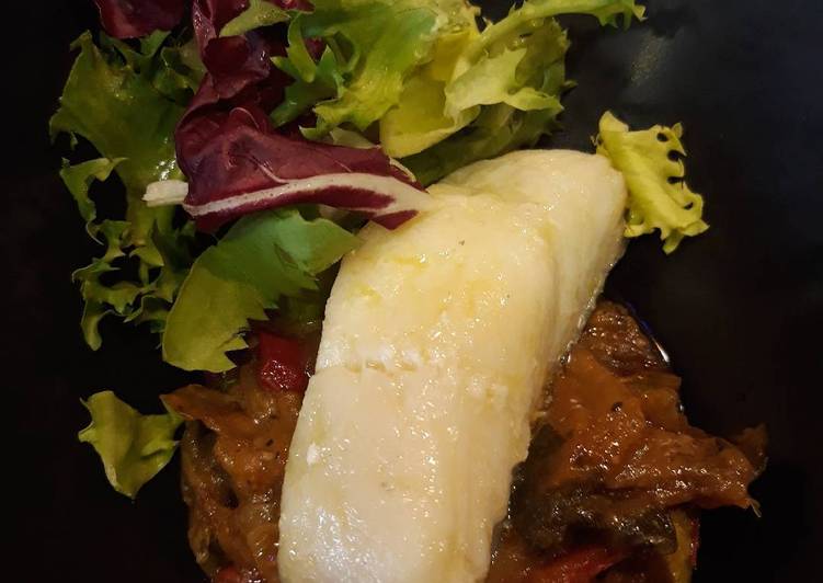 Pisto manchego con bacalao