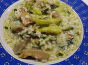Una foto di risotto ai broccoletti