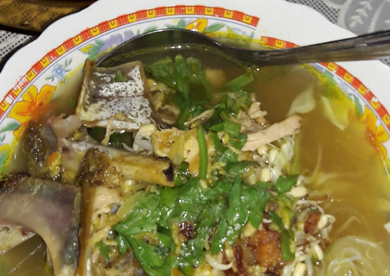 Soto ayam kampung buat berbuka jadi Semangat