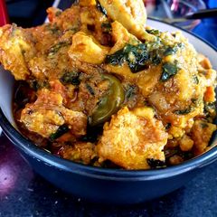 My chicken and spicey spinach curry 👌🌶🤤👍🍗 A picture of My chicken and spicey spinach curry 👌🌶🤤👍🍗.
