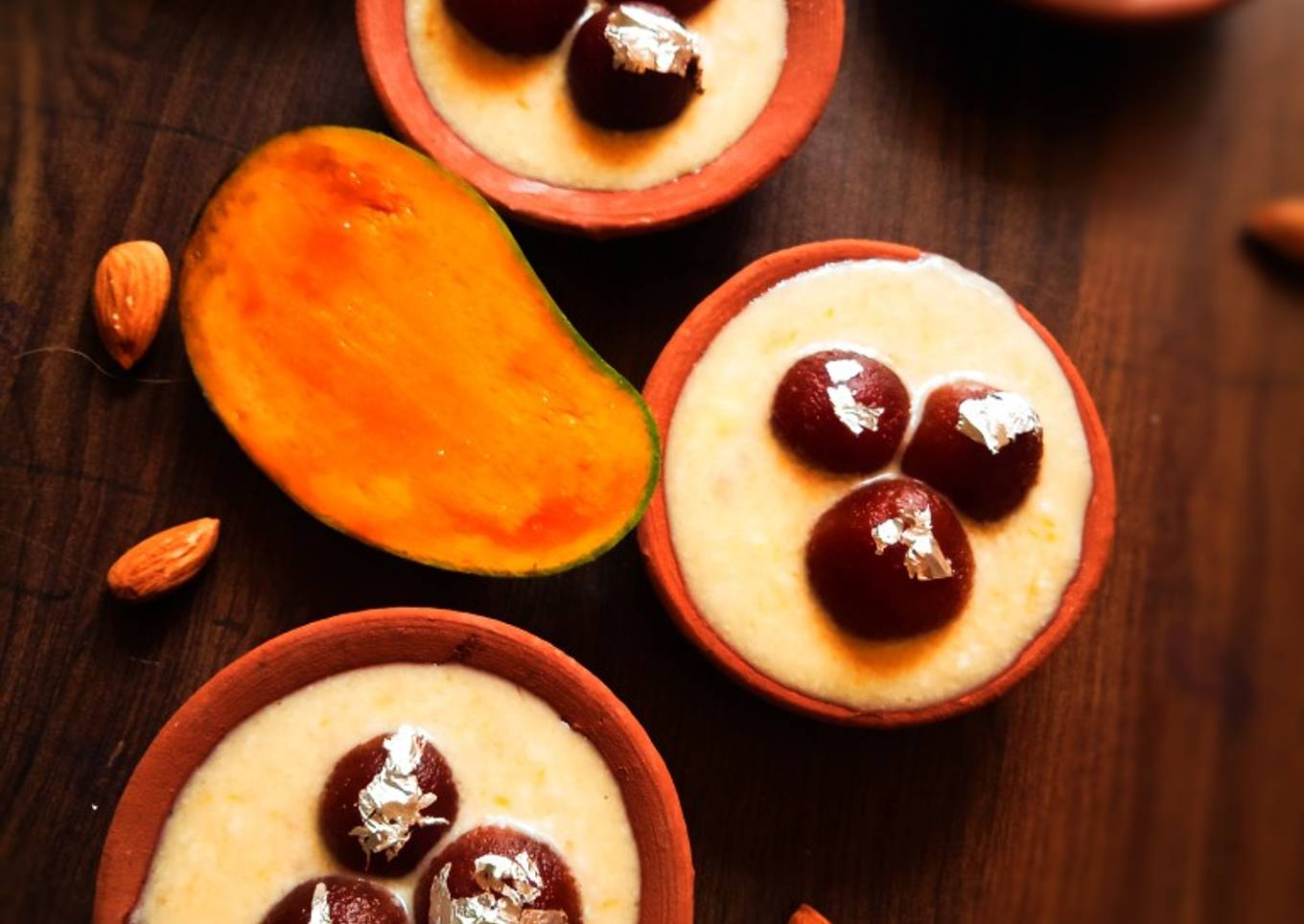 Gulab Jamun in Mango Rabdi