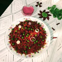A picture of Beetroot Rice.