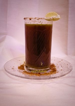 A picture of Tamil style Panakam / jaggery drink.
