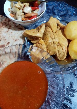 عکسی از دستور آبگوشت با سینه مرغ