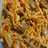 Spaghetti con pechuga de pollo y champiñones