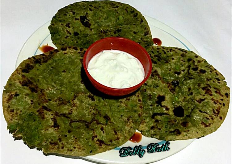 Simple Way to Make Any-night-of-the-week Green peas paratha