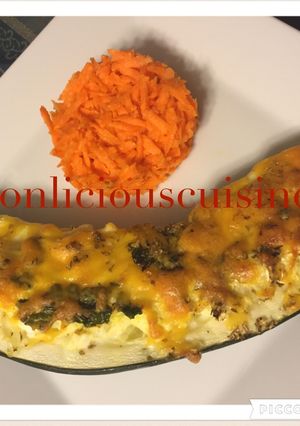 Foto resep Courgettes farcies à la ricotta /zucchini diisi ricota