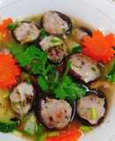 Canh bí ngòi nấu mọc