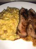 Risotto de calabaza tocineta y chorizo español