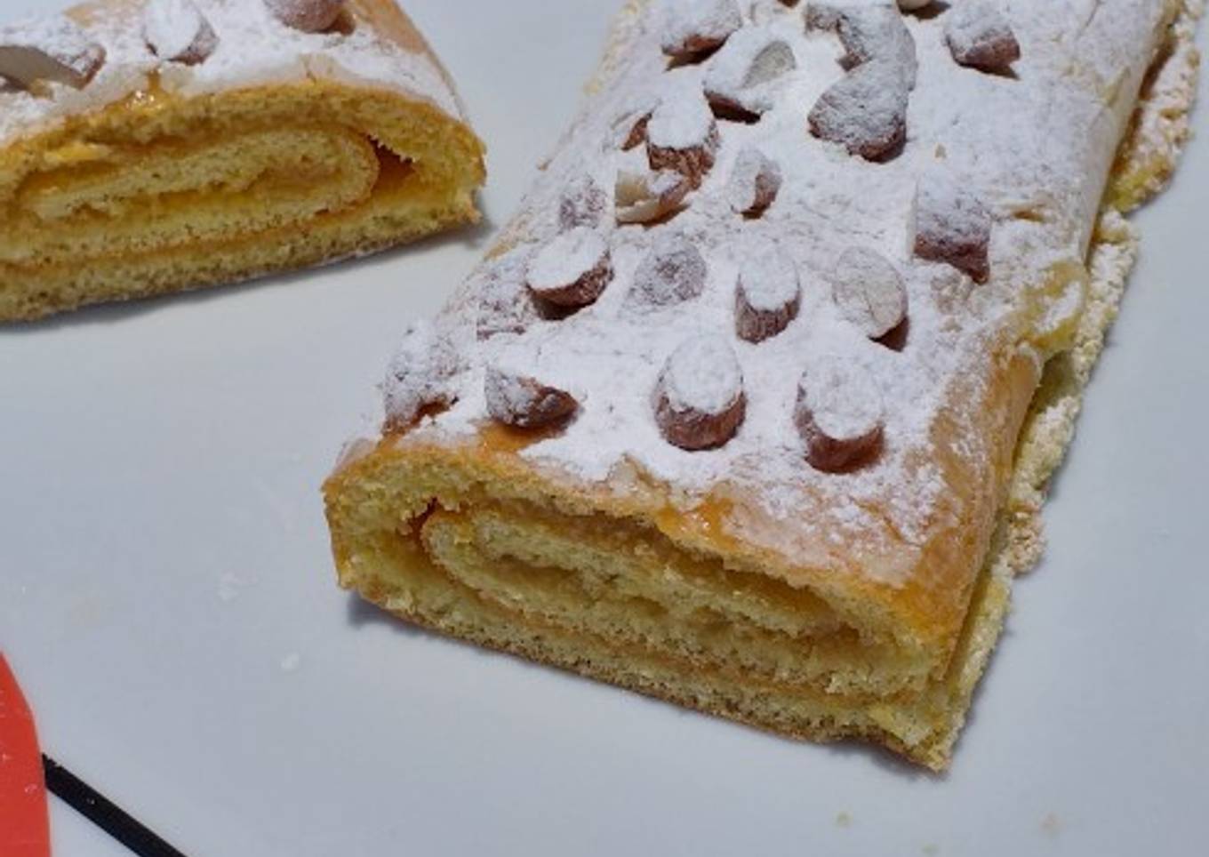 Jelly roll con crema de limón