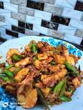 Tumis Sambal Udang tempe buncis terasi