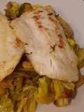 Filetes de merluza con base de col