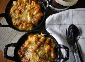 Une photo de Butternut gratinée au camembert
