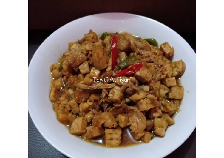 Sayur tempe ayam suir