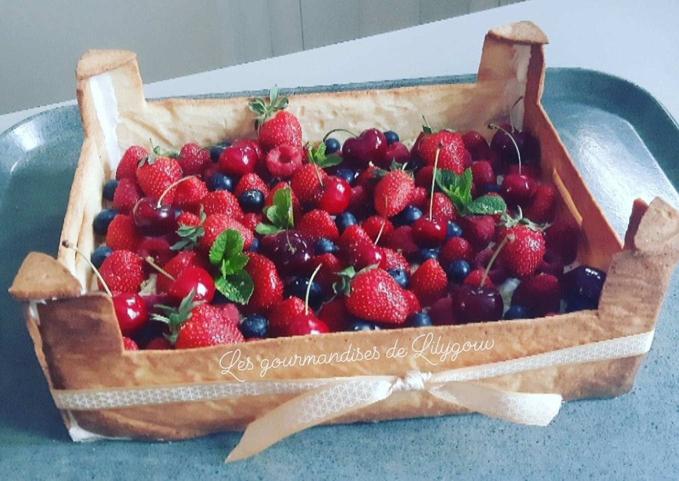 Tarte façon cagette de fruits