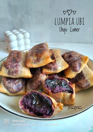 Foto resep Lumpia Ubi Ungu lumer