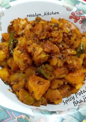 A picture of Spicy Potato Bhaji.
