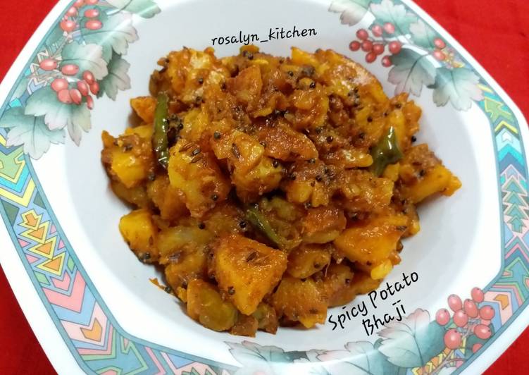 Recipe: Perfect Spicy Potato Bhaji