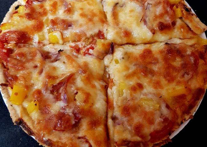 My little Alfrado Pizza with 2 Cheese & Tomato 😘