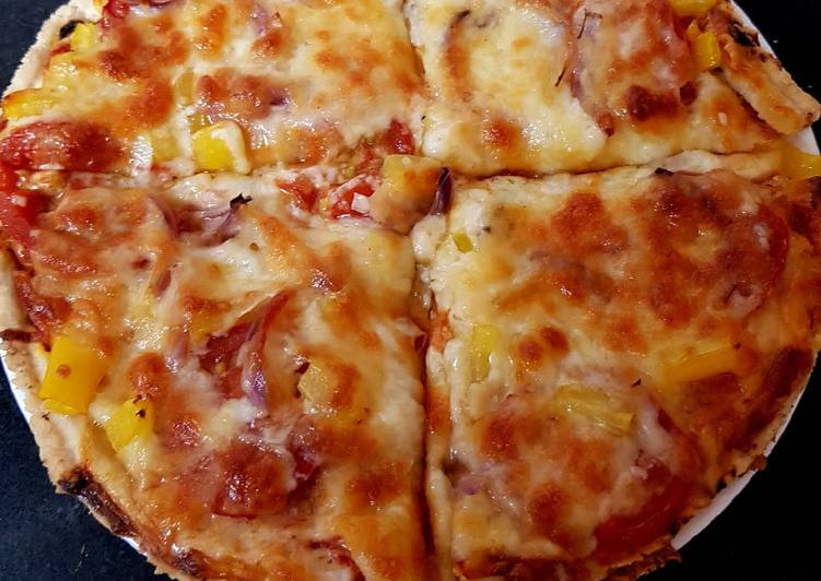 How to Make Quick My little Alfrado Pizza with 2 Cheese &amp; Tomato 😘