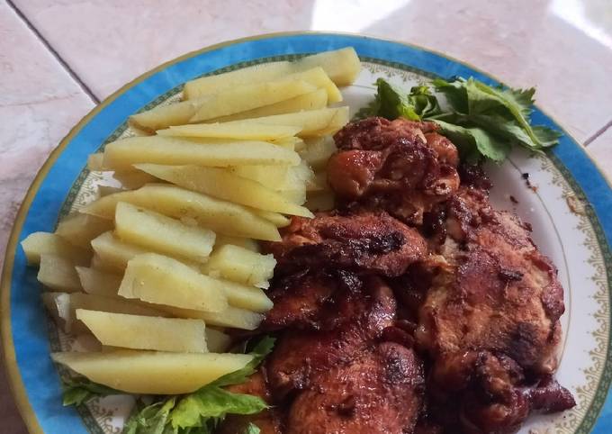 Cara Membuat Ayam Panggang &amp; Kentang Enak Terbaru